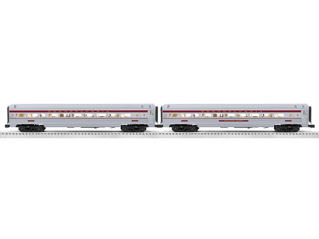 Lionel 2527100 O Pennsylvania 18" Aluminum Coach (Set of 2)