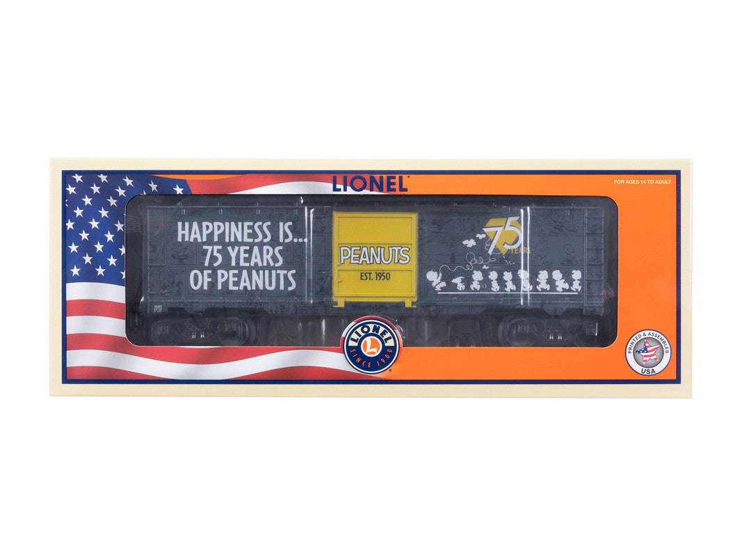 Lionel 2538350 O Peanuts 75th Anniversary Boxcar