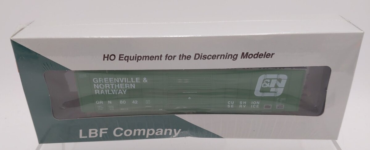 LBF 1239 HO Scale Greenville & Northern 52' ACF Boxcar # 8042 Kit