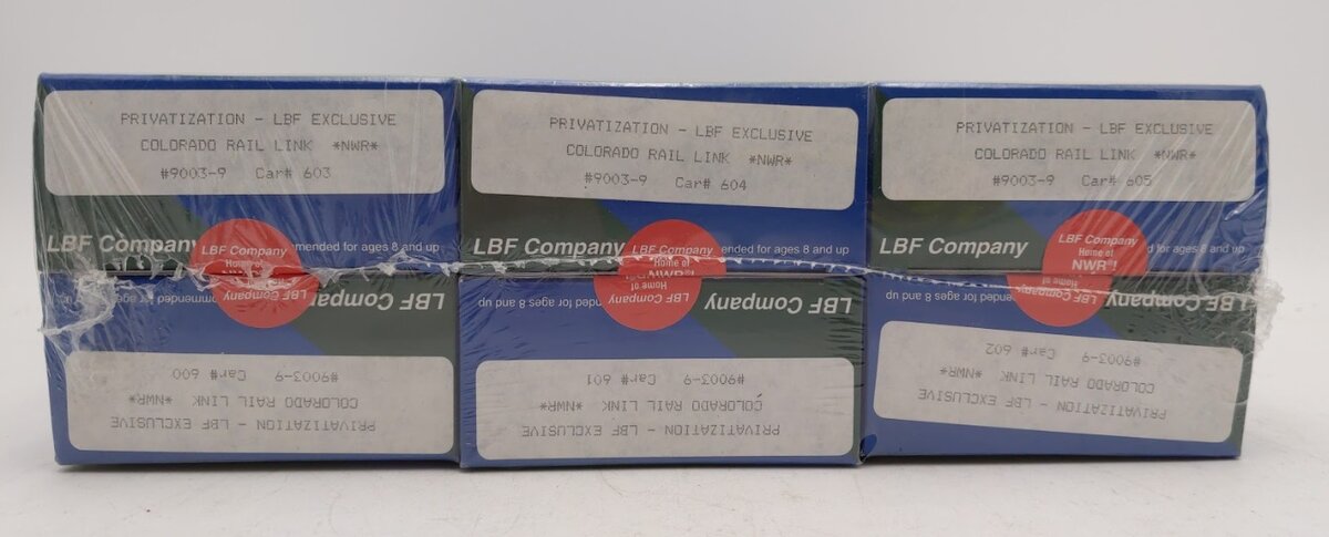 LBF 9003-9 HO Scale Colorado Rail Link Railroad Coal Porter Hoppers (Set of 6)