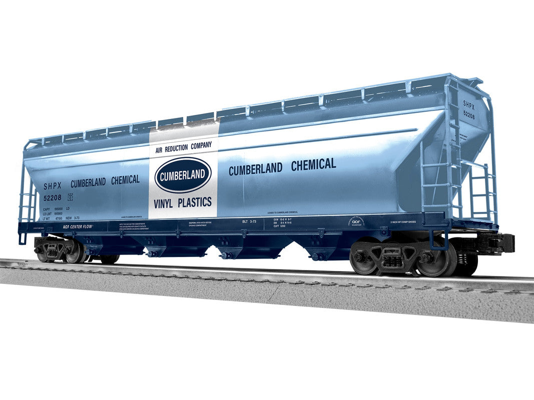 Lionel 2542182 O Cumberland Chemical ACF 4-Bay Centerflow #52208