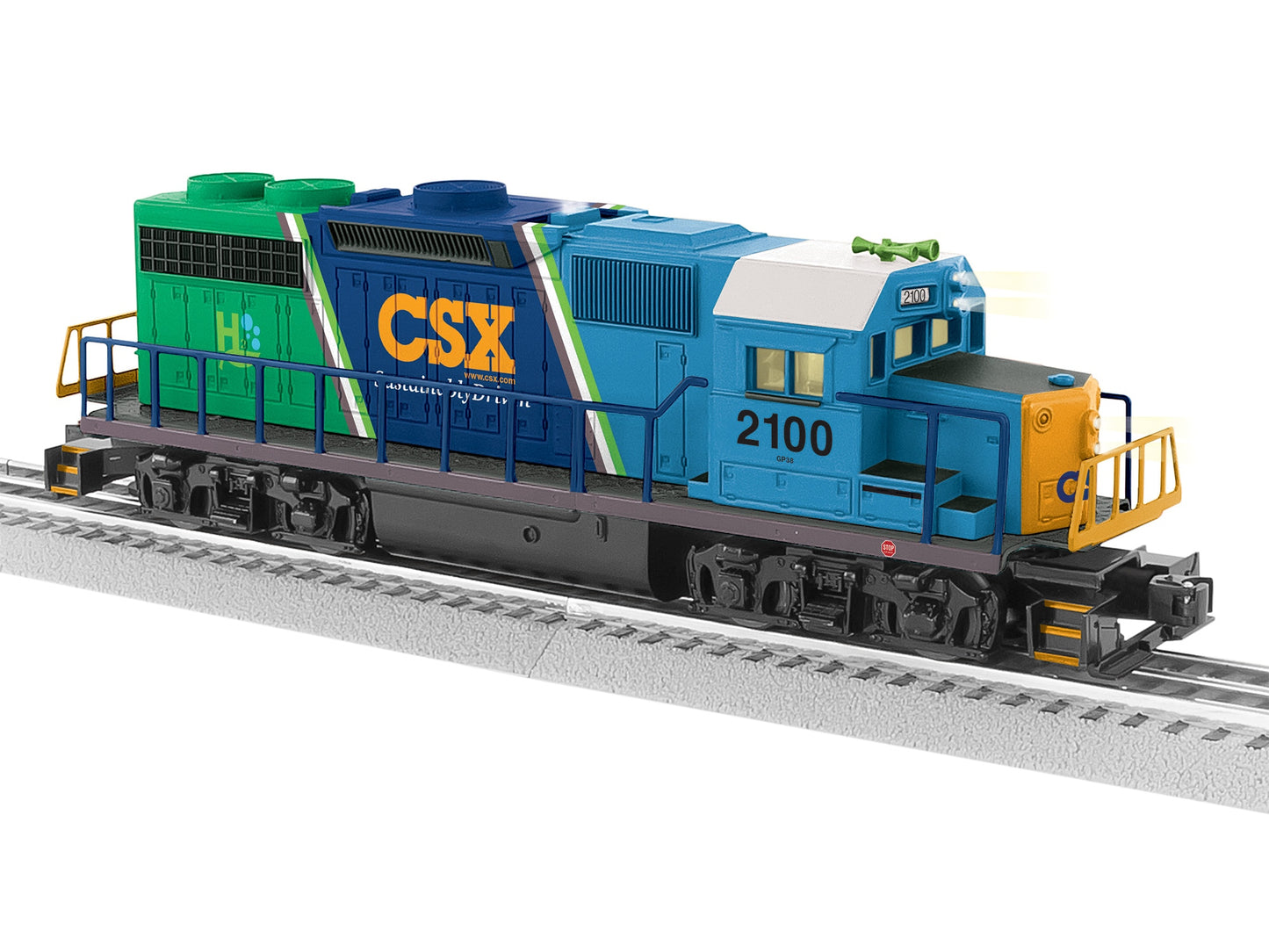 Lionel 2534010 O CSX LionChief Plus 2.0 GP38 Diesel Locomotive #2100