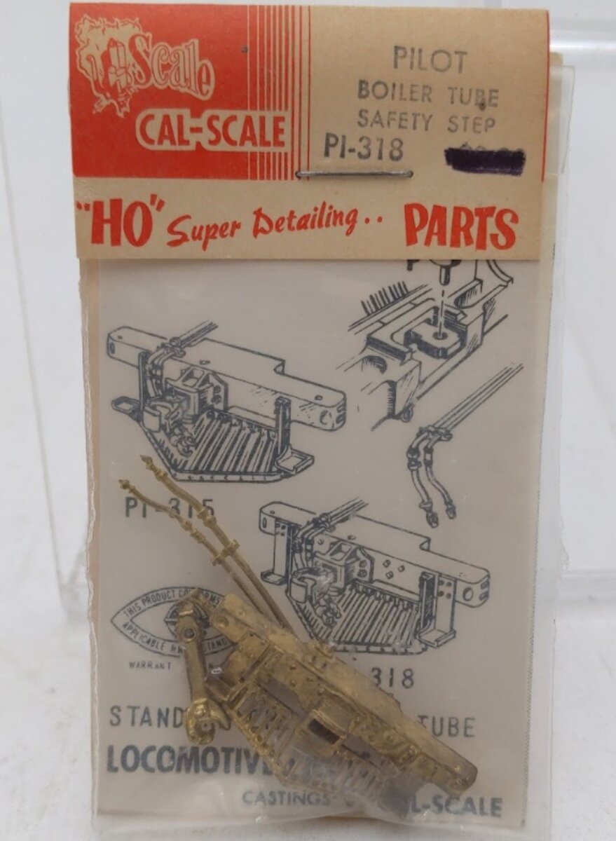 Cal Scale PI-318 HO Scale Pilot Boiler Tube Safety Step Brass Castings