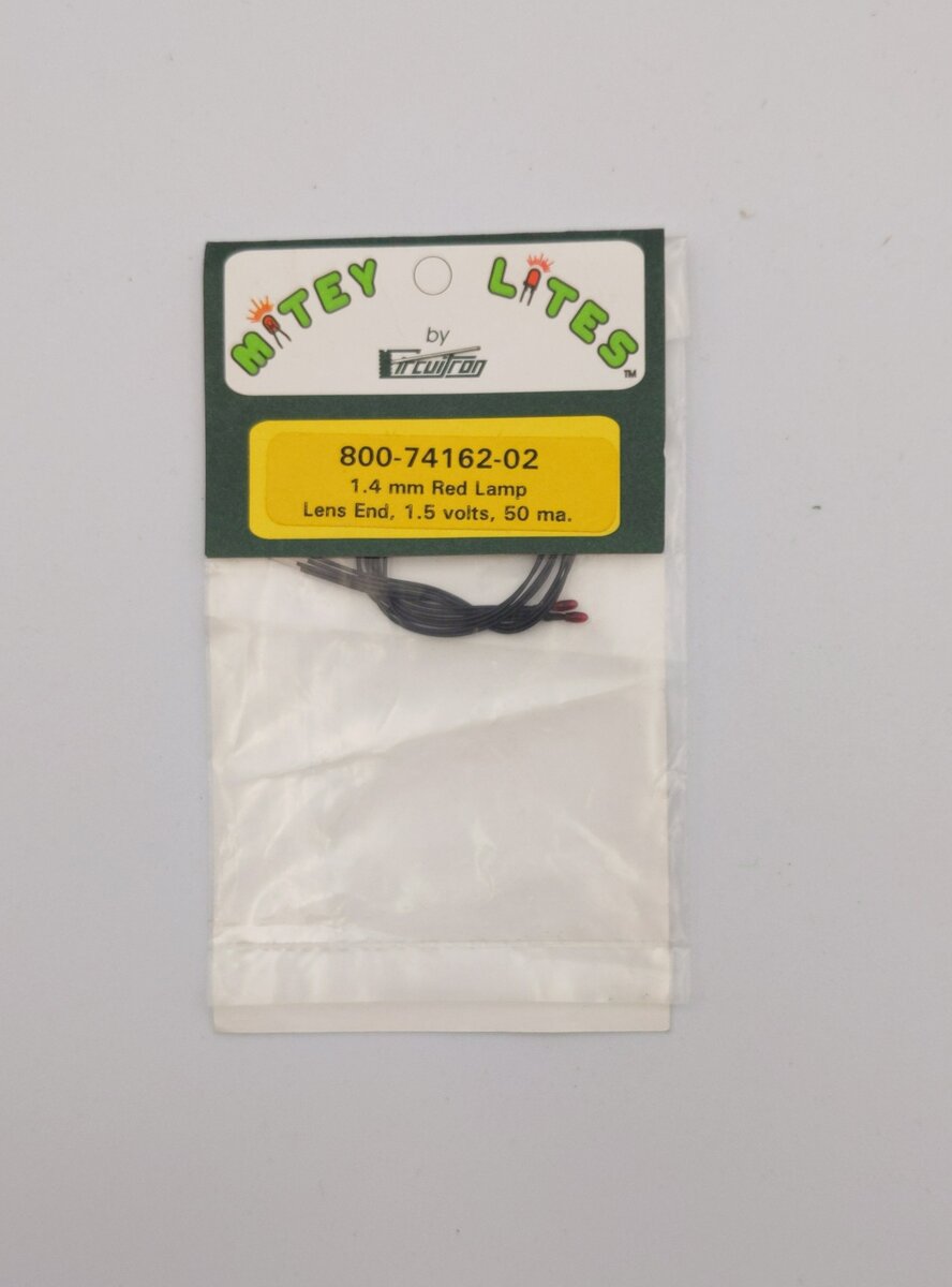 Circuitron 800-74162-02 1.4 mm Red Lamp Lens End 1.5 Volts