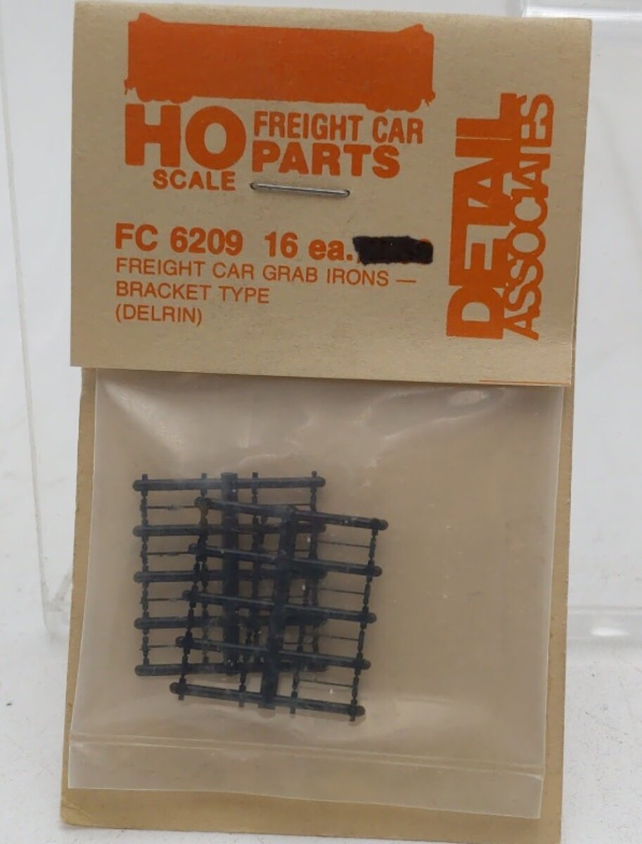 Detail Associates FC6209 Freight Car Grab Irons Bracket Type Square (Pack of 16)