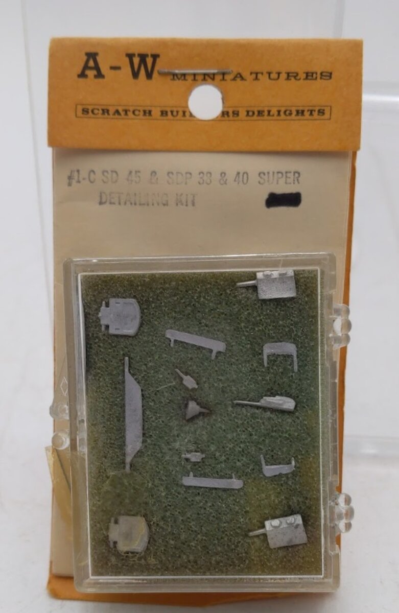 A-W Miniatures 1-C HO Scale SD 45 & 38 & 40 Super Detailing White Metal Kit