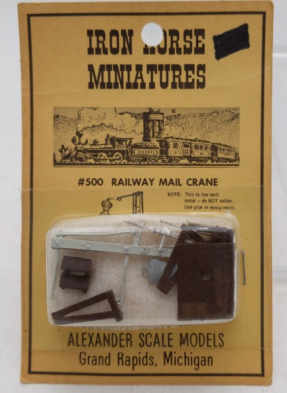 Iron Horse 500 HO Scale Alexander Scale Railway Mail Crane Kit