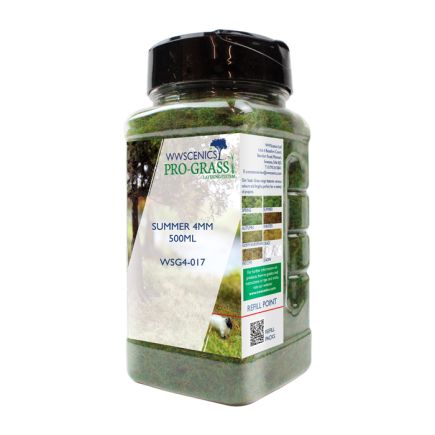 WWScenics WSG4-017 4mm Summer Static Grass - 500 ml. Canister