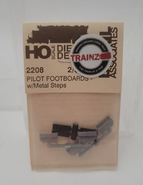Detail Associates SY2208 HO Scale Pilot Footboard W/Metal Steps Type (Pack of 2)