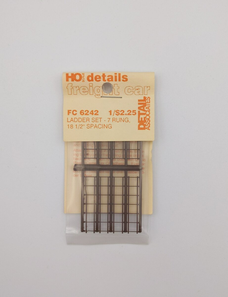 Detail Associates 6242 HO Ladder Set - 7 Rung 18 1/2" Spacing