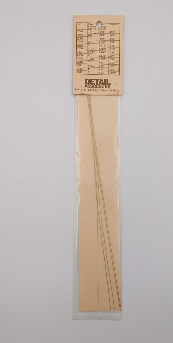 Detail Associates 2503 Brass Wire .010" Dia (Pack of 5)