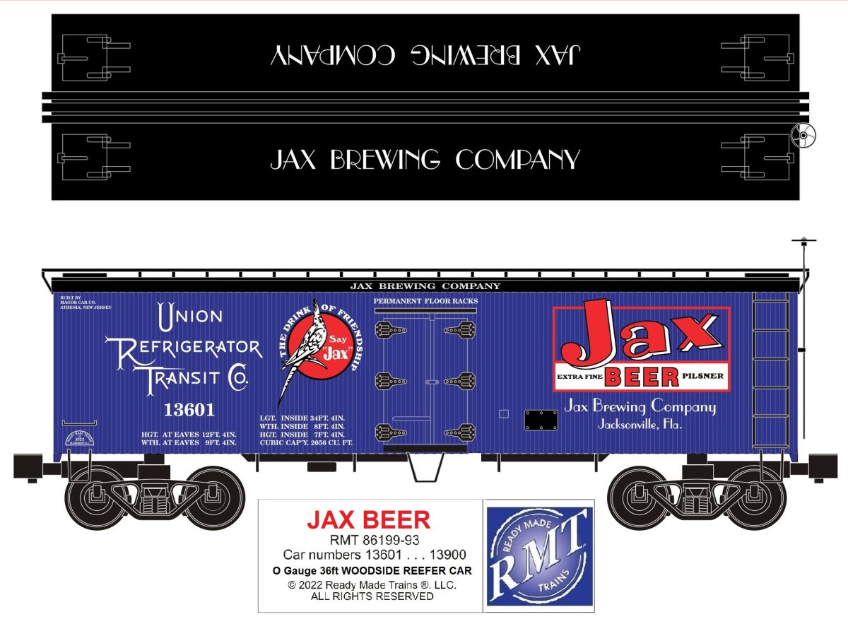 RMT 86199-93 O Jax Beer Woodside Reefer