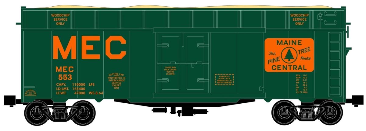 RMT 86462 O Maine Central Woodchip Car