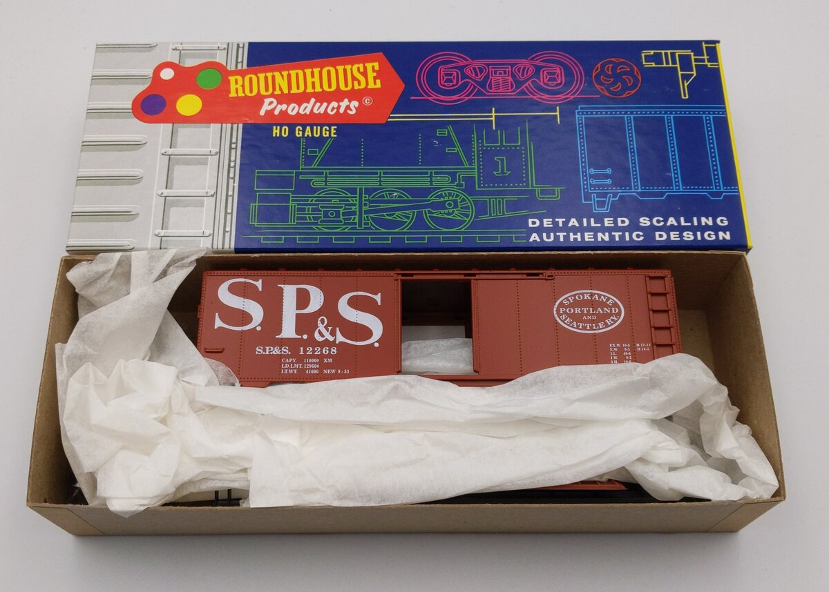 Roundhouse 7870 HO SP&S 40" AAR Boxcar Kit #12268