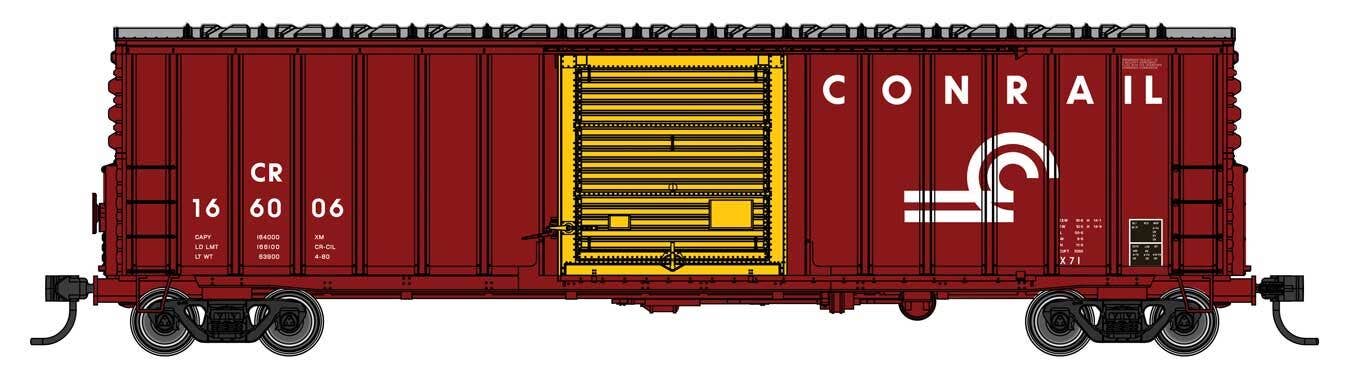 Walthers 910-46037 HO Conrail 50' ACF Exterior Post Boxcar Ready to Run #166006