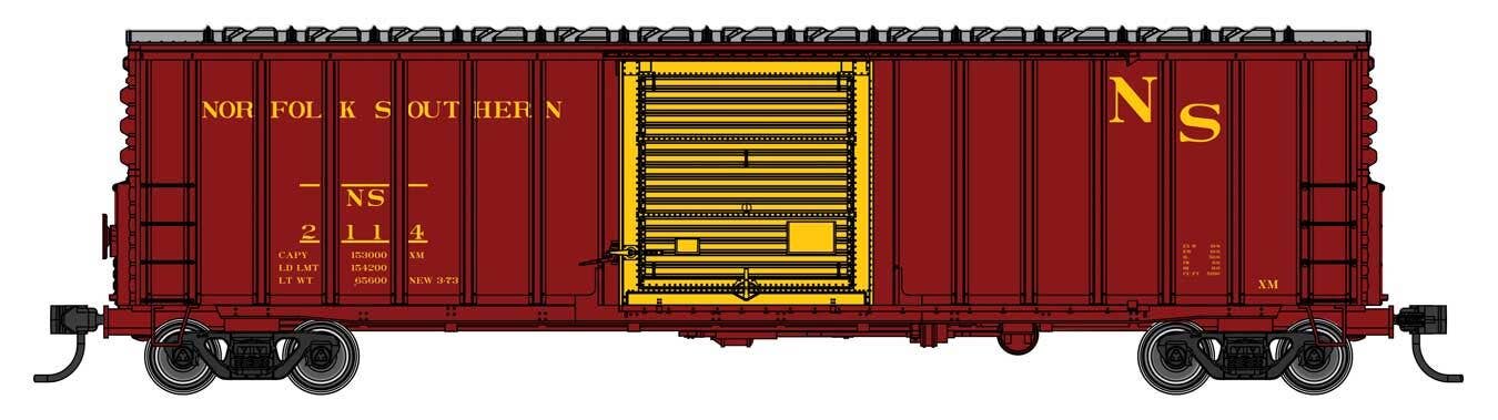 Walthers 910-46045 HO Norfolk Southern 50' ACF Exterior Post Boxcar RTR #2114