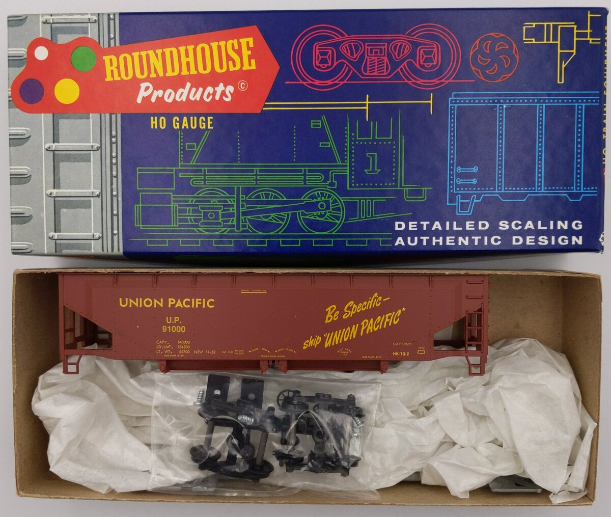 Roundhouse 1581 HO Union Pacific Ballast Side Car Kit