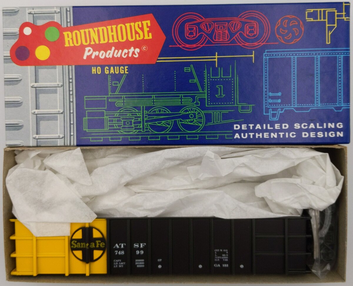 Roundhouse 1652 HO Santa Fe 50' Thrall Gondola Kit
