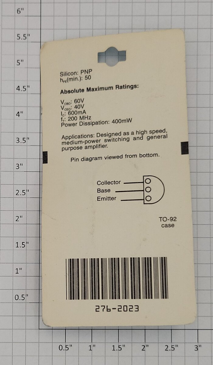 Archer 276-2023 Replacement Transistor
