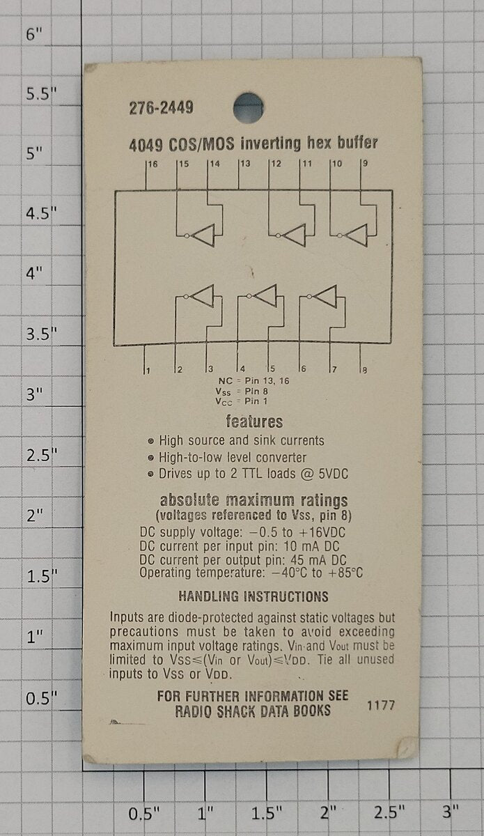 Archer 276-2449 Inverting Hex Buffer