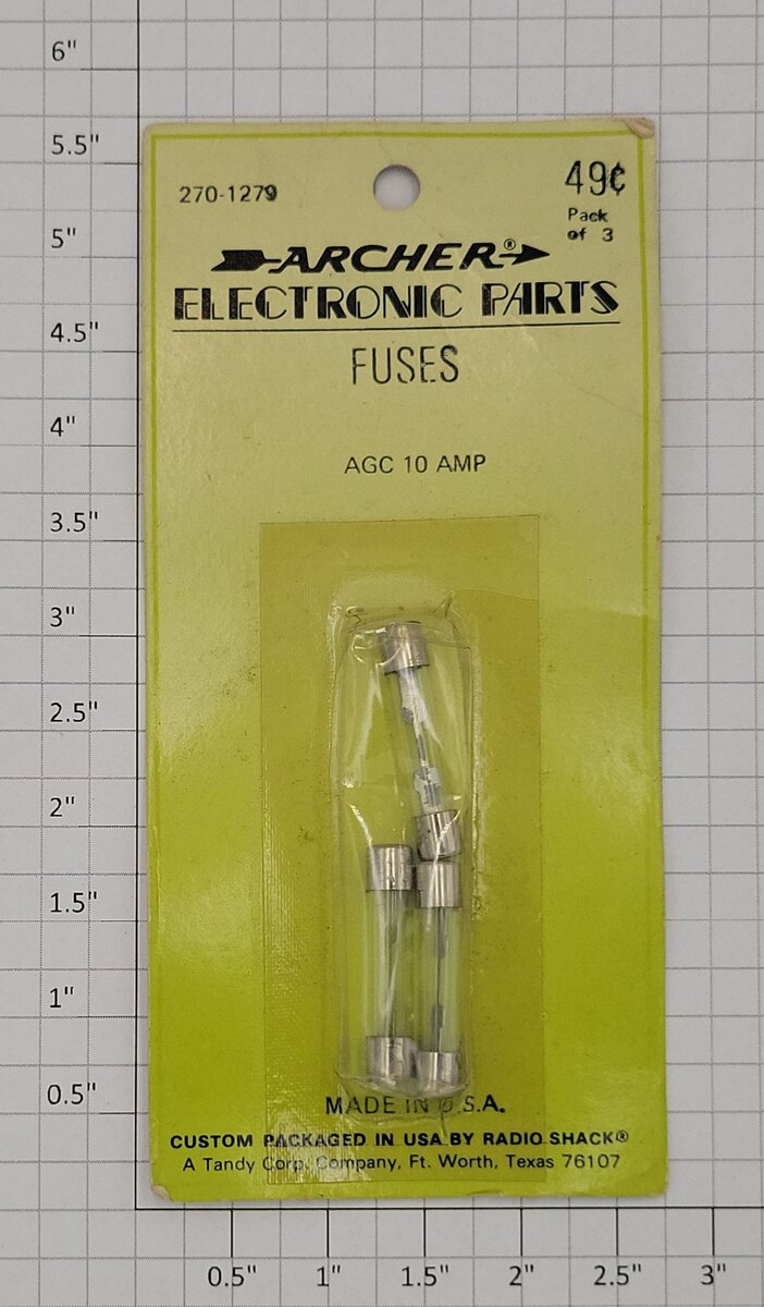 Archer 270-1279 Fuses AGC 10 Amp (Pack of 3)