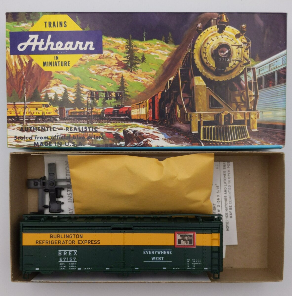 Athearn 1610 HO Burlington 40' Steel Reefer Kit