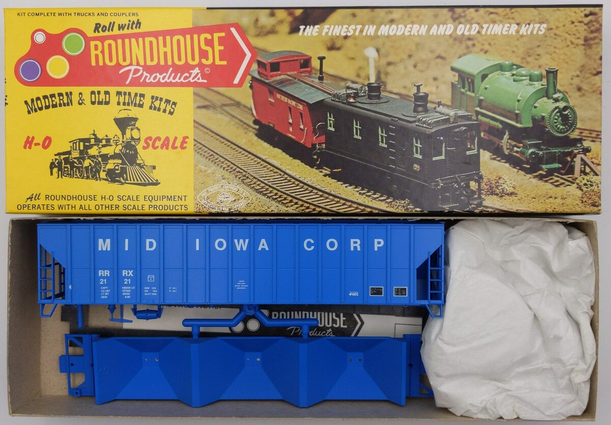 Roundhouse 3527 HO Mid Iowa Corp 50' FMC Covered Hopper Kit