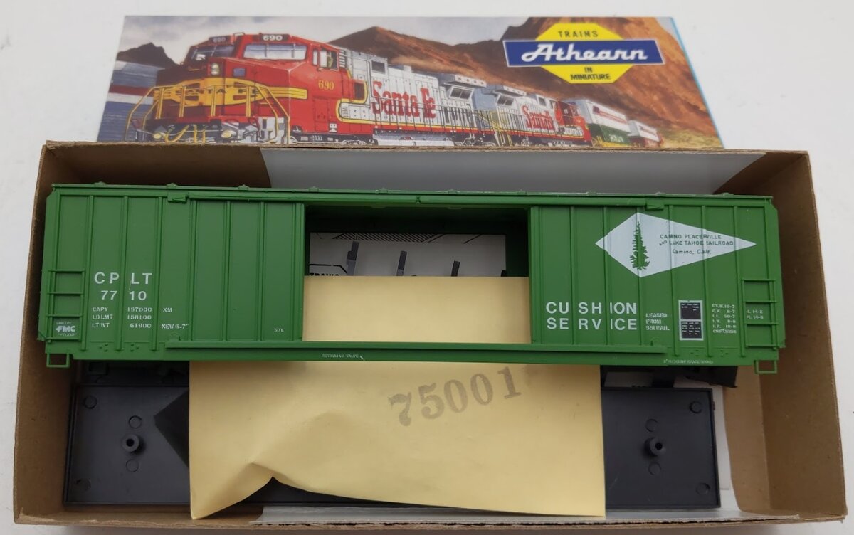 Athearn 5082 HO Camino Placerville & Lake Tahoe Railbox Double Door Boxcar #7710