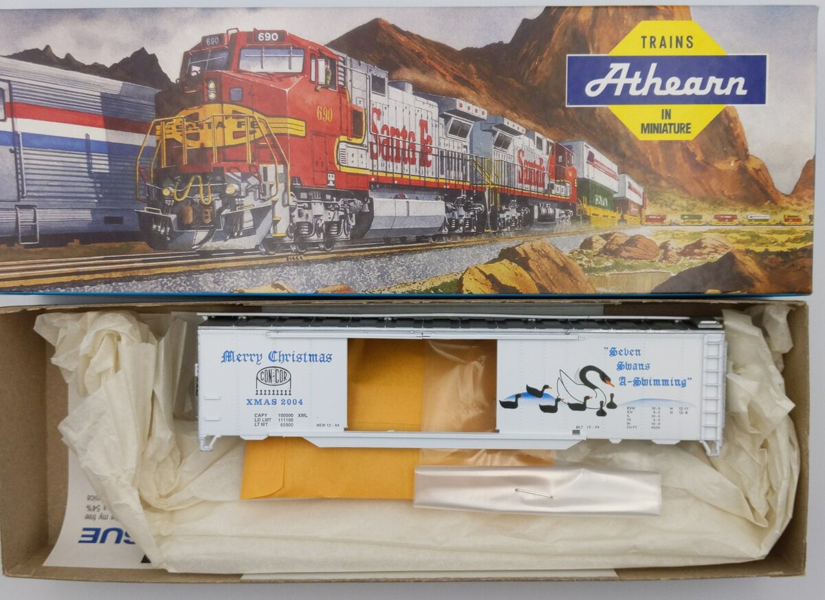 Athearn 0001-02004H HO Seven Swans Swimming Christmas Boxcar Kit