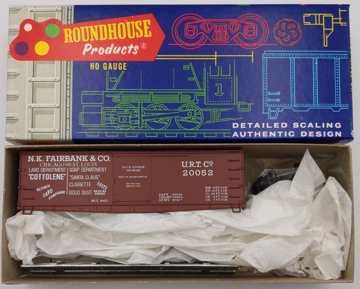 Roundhouse 3024 HO N. K. Fairbank 36' Billboard Boxcar Kit