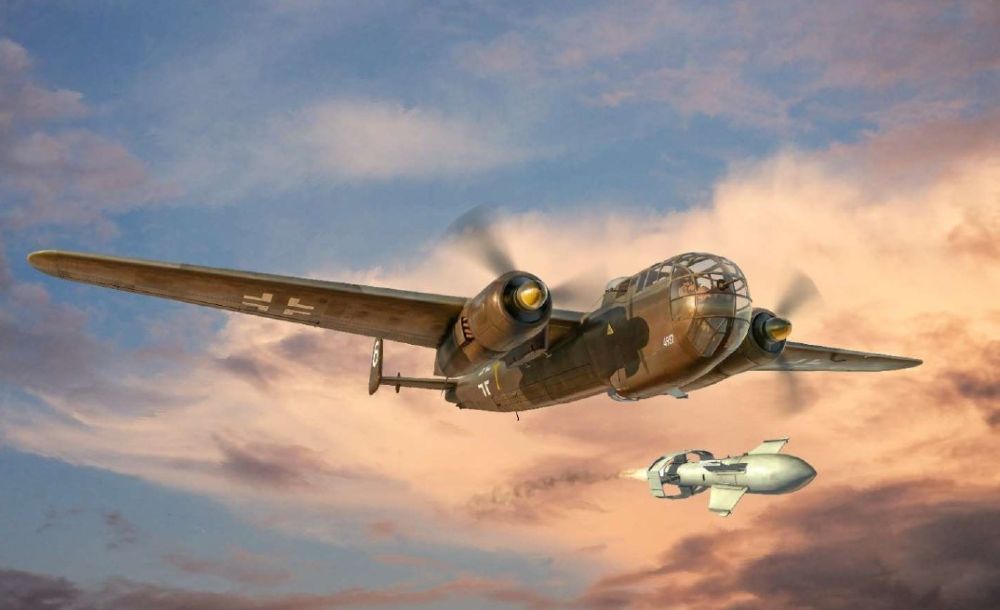 Italeri 1488 1:72 Dornier Do 217K-1/K-2 Aircraft w/Fritz-X Guided Bombs Kit