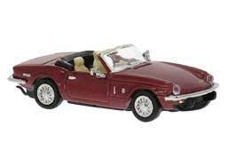 Brekina Automodelle 15180 HO Assembled Red Triumph Spitfire Convertible