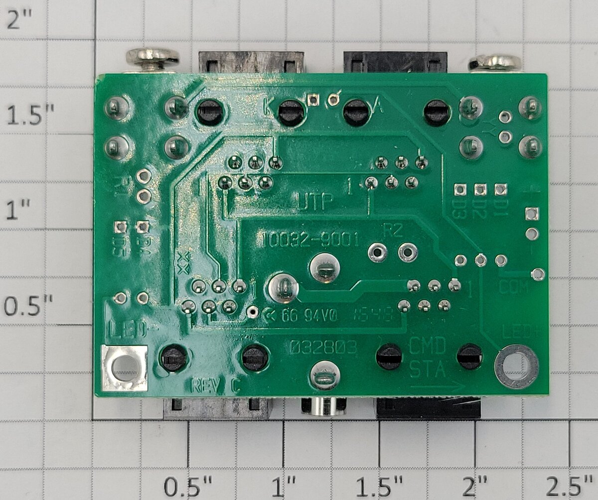 NCE 5240207 UTP Cab Bus Four RJ12 PCB Circuit Board w/o Face Panel