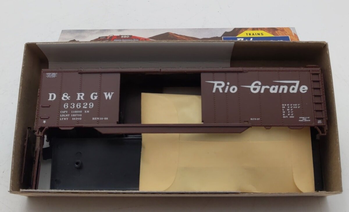 Athearn 292-1 HO Denver & Rio Grande Western 50' Double Door Boxcar # 63629 Kit