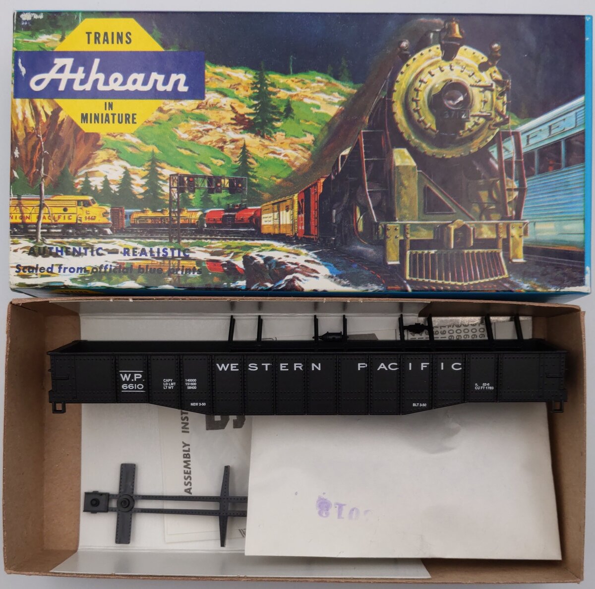Athearn 1758 Bev-Bel Western Pacific 50' Open Gondola Kit