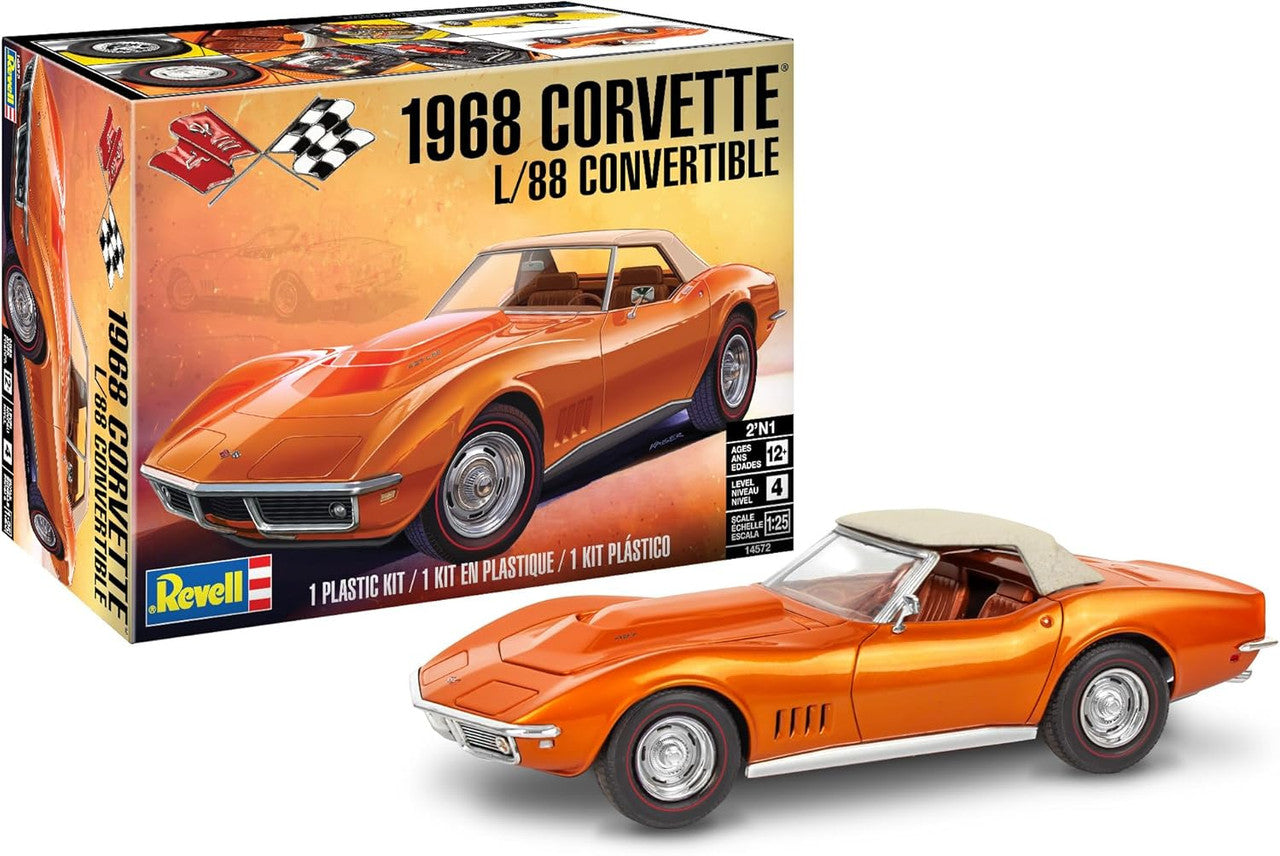 Revell 14572 1:25 1968 Corvette L-88 Convertible 2'N1 Plastic Model Kit