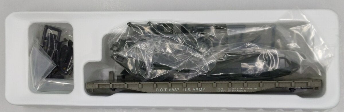 Con-Cor 6887 HO Scale U.S. Army Flat Car with Load
