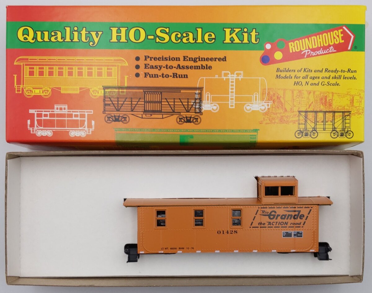 Roundhouse 03501 HO Rio Grande 30' Caboose 3 Window Kit