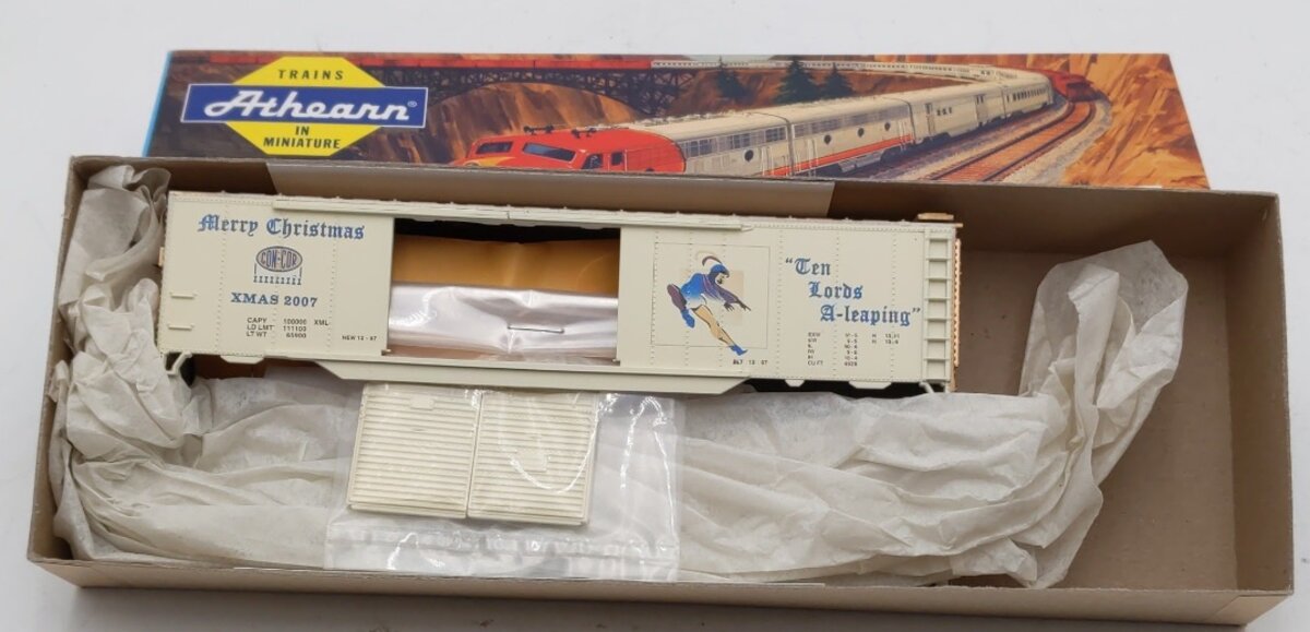 Athearn 0001-02007H HO Christmas "Ten Lords A-Leaping" Boxcar # 2007 Kit