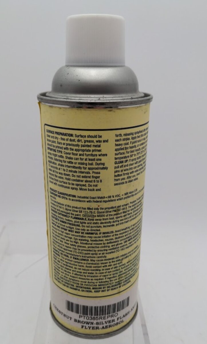 American Flyer PT0385 Chestnut Brown / Silver Flash Paint Aerosol 11 Oz.