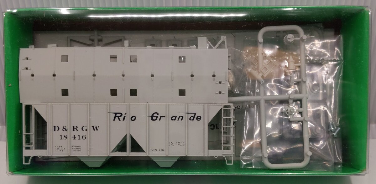 Bowser 55615 HO Scale Denver and Rio Grande West 70 Ton 2 Bay Covered Hopper