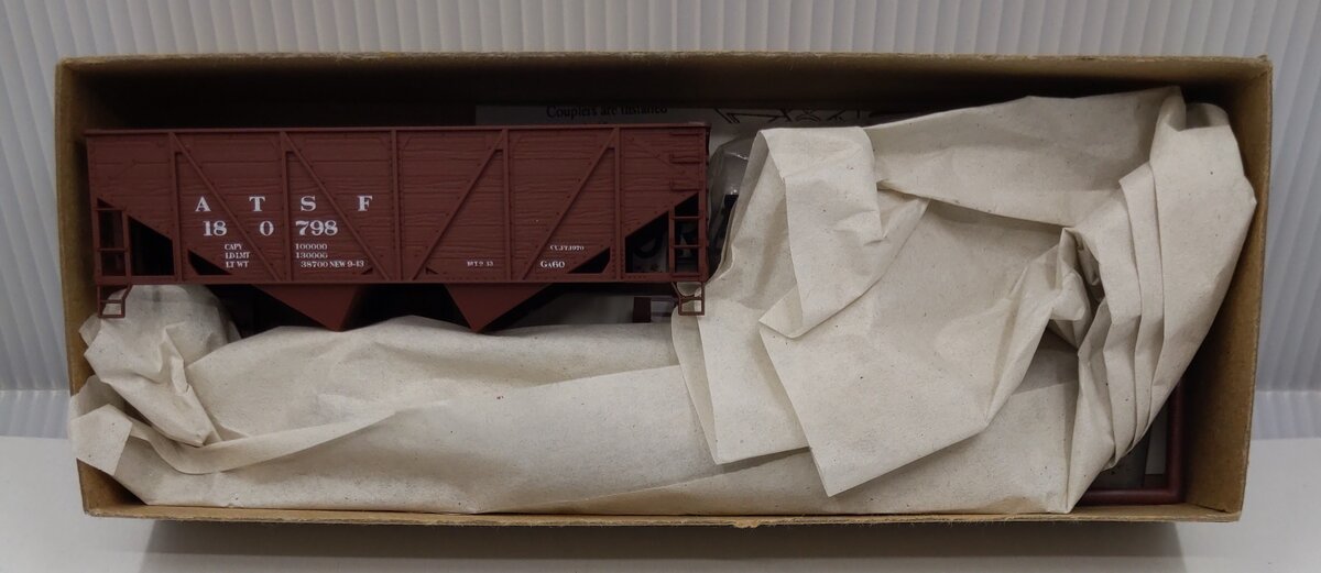 Accurail 2751 HO Scale Santa Fe Wood Side Twin Hopper Road # 180798 Kit