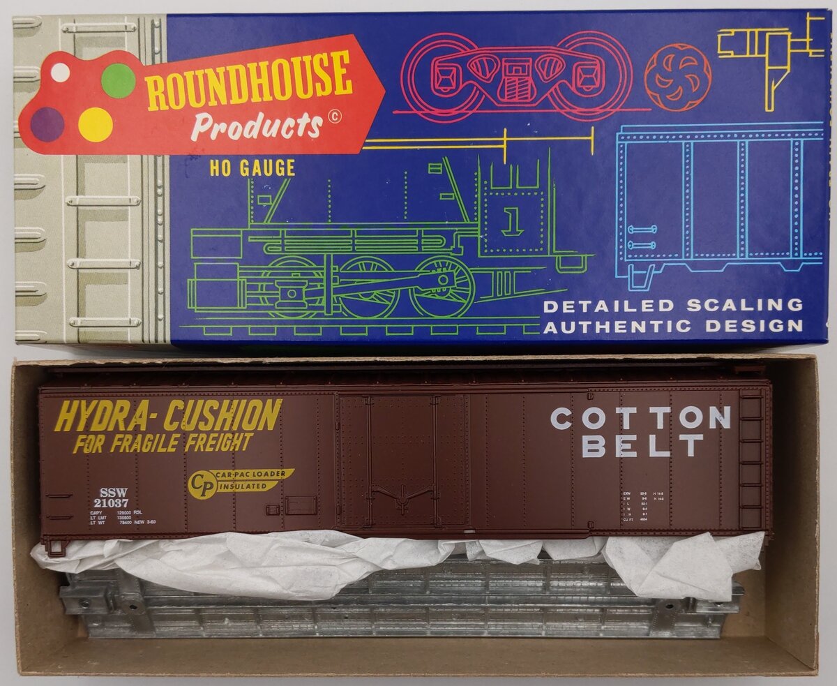 Roundhouse 7730 HO Cotton Belt 50' Plug Door Boxcar Kit