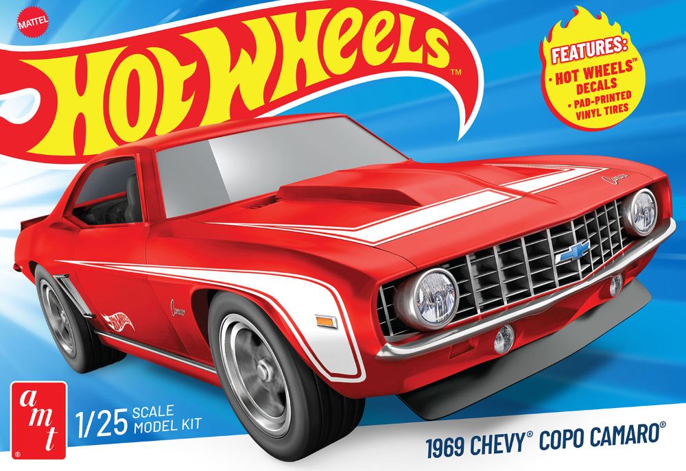 AMT 1497 1:25 Hot Wheels 1969 Chevy COPO Camaro Car Plastic Model Kit