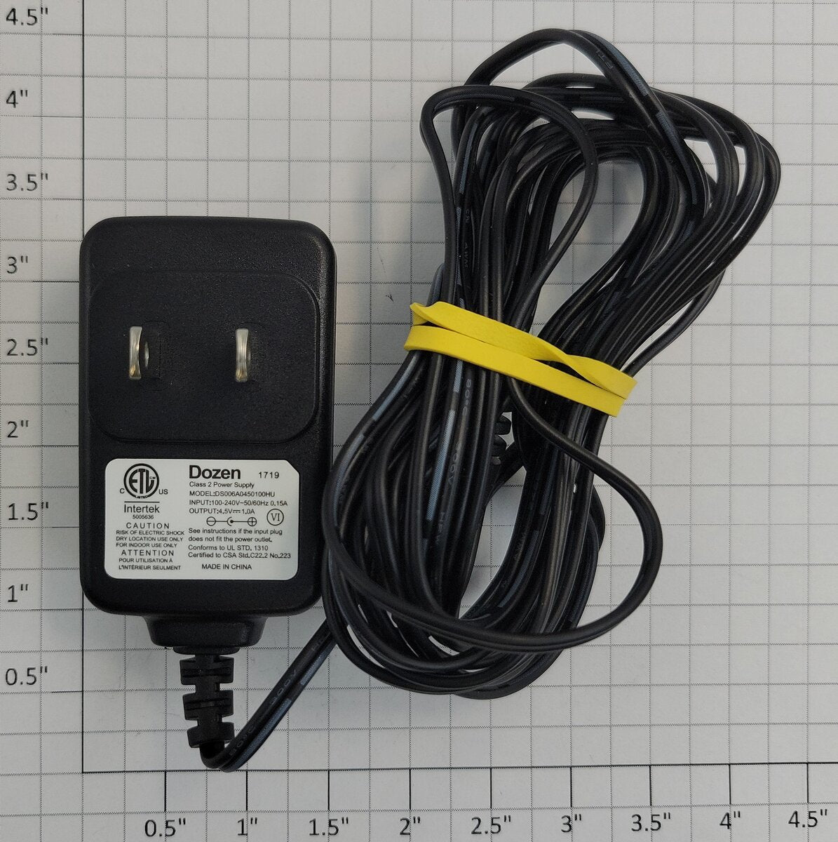Acme DS0006A0450100HU Intertek Class 2-Power Supply Input 100-240v-Output 4.5vmm