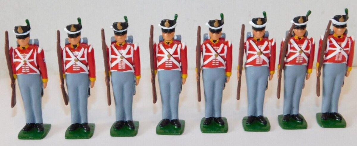W. Britain 40194 The Hollowcast Collection 1815 7-British Infantry & 1-Sergeant