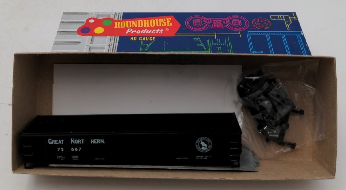 Roundhouse 1347 HO Scale Great Northern 40' Gondola # 72667 Kit