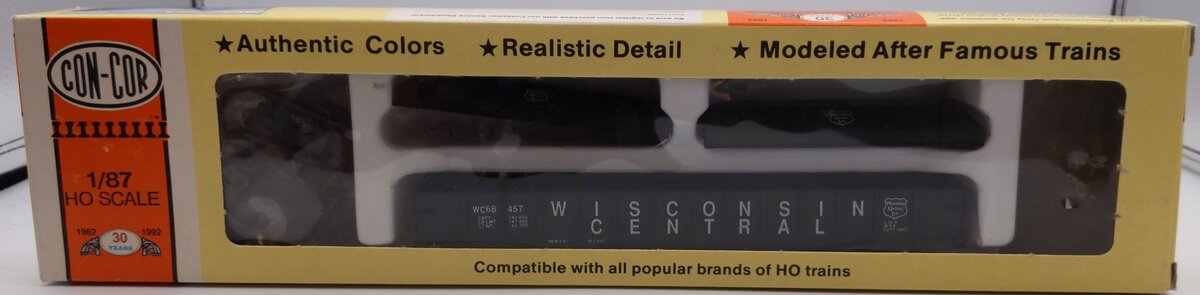 Con-Cor 68457 HO Wisconsin Central Double Steel Coil Gondola