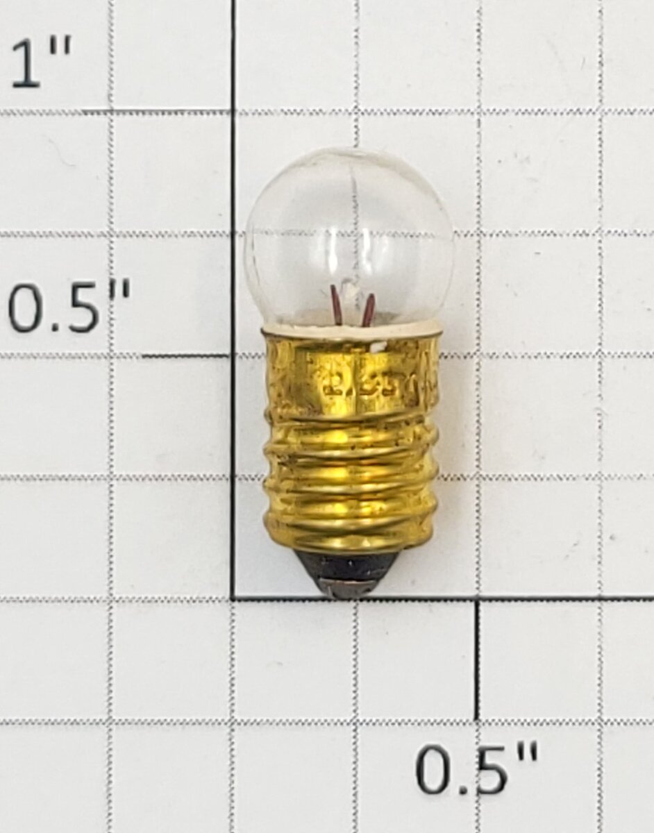 Lionel 233 2.33 Volt Screw Base Clear Small Globe Light Bulb