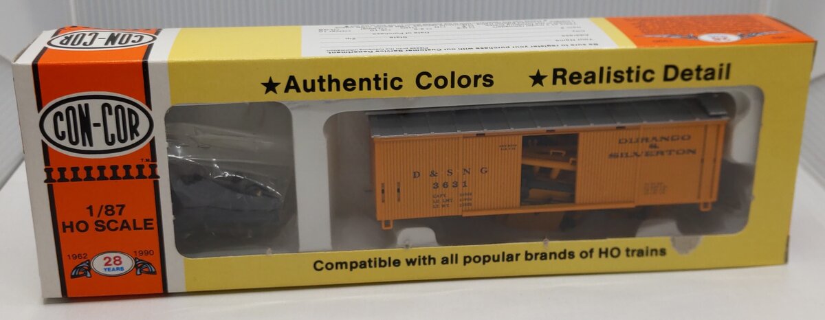 Con-Cor 3631 HO Scale Durango and Silverton Special Edition old Time Boxcar